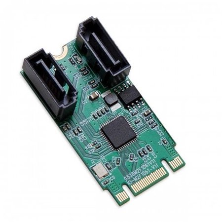 NEXTGEN M.2 B-M Key 22x42 PCIe To 2 Port SATA III RAID Adapter Card NE827314